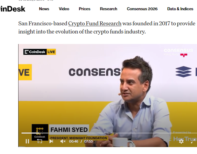 CoinDesk: Crypto Fund Research